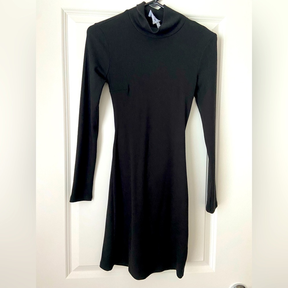 Backless black dress